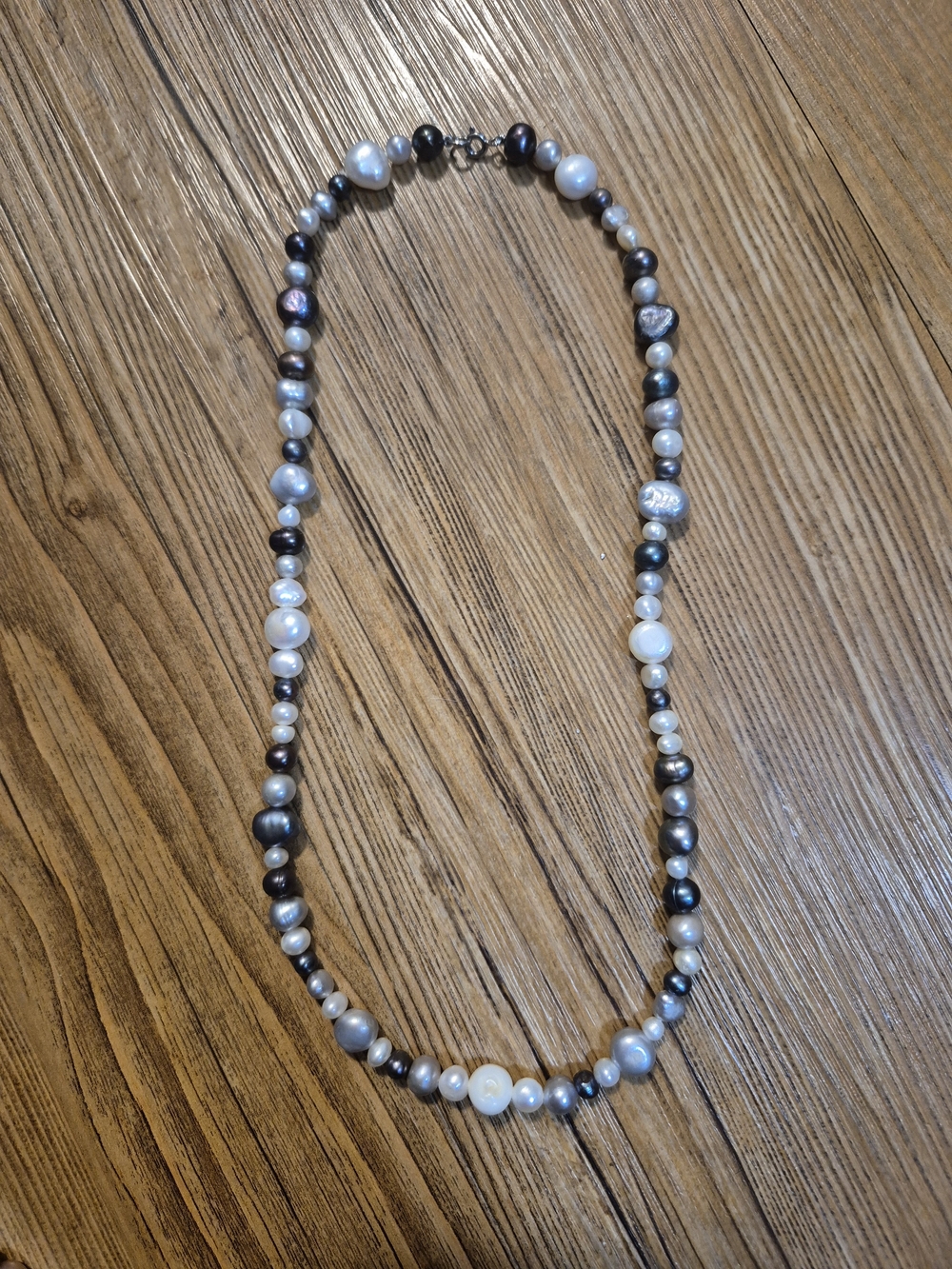 Honora Pearl Necklace- White Black Grey